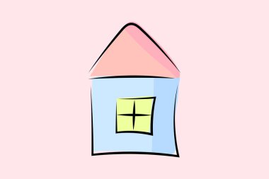 A hand drawn house, home concept. Good for any project.