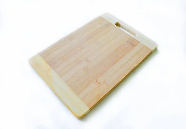 Isolated Wooden Cutting Board Selective Focus Good Any Project — Stock fotografie