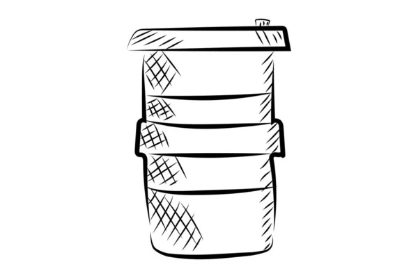 Hand Drawn Coffee Cup Sketch Concept Good Any Project — Archivo Imágenes Vectoriales