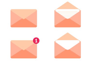 A set of envelopes, mailbox concept. Good for any project.