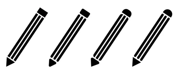 Egyszerű Fekete Ceruzák Minden Projektre — Stock Vector