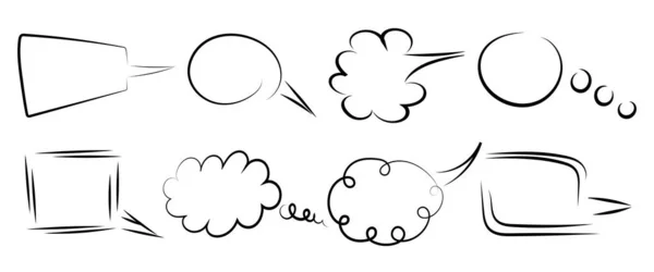 Ensemble Bulles Chat Des Nuages Mots Bon Pour Tout Projet — Image vectorielle