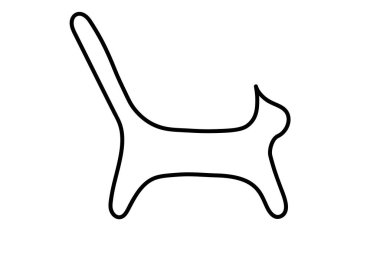 Basit bir kedi silueti. Herhangi bir proje için iyi öge.