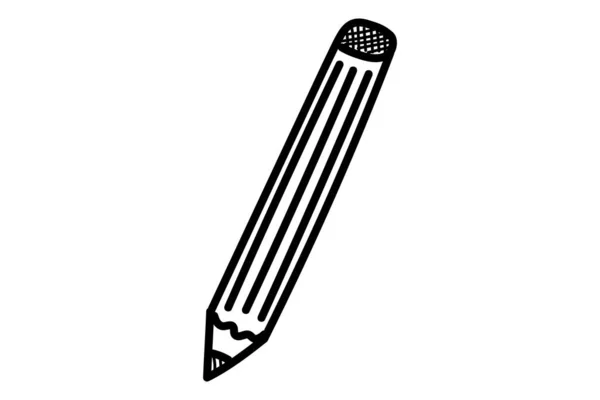 鉛筆のシンプルな手描きのアイコン どんなプロジェクトにも — ストックベクタ