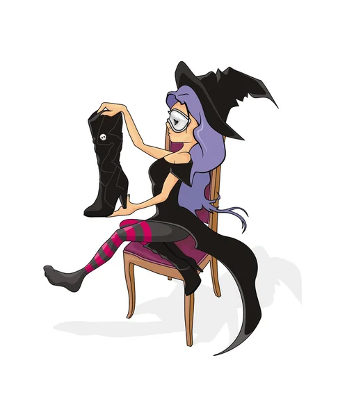 The girl dress up to Halloween — Stock Vector