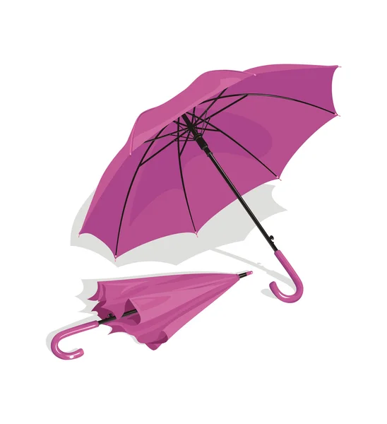 Lilac umbrellas — Stock Vector