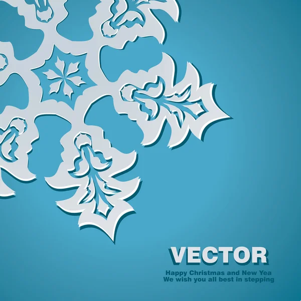 Bakgrund vektor snöflinga — Stock vektor