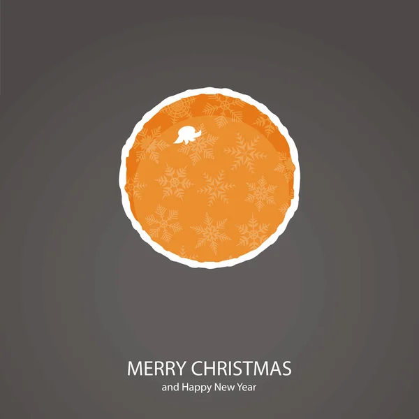 Symboles de Noël de forme orange — Image vectorielle