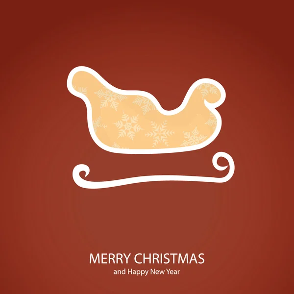 Symboles de Noël de traîneau de forme — Image vectorielle
