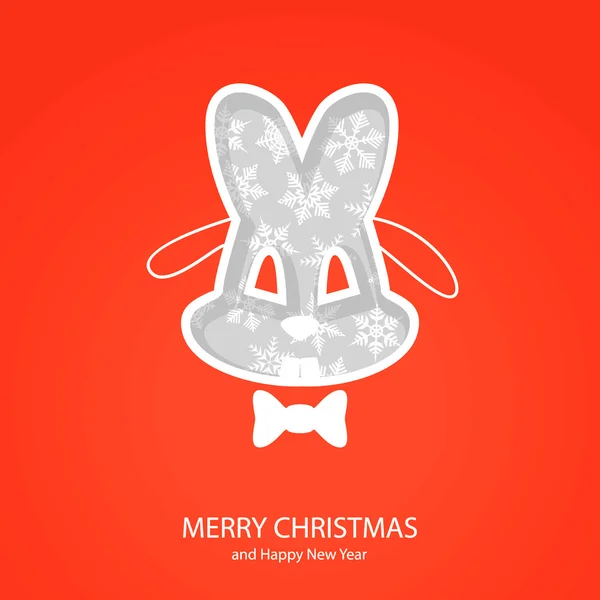 Form tavşan Noel simgeler — Stok Vektör