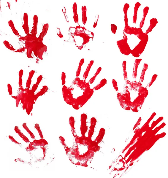 Véres kezek Stock Kép