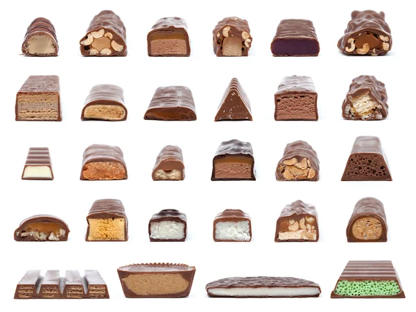 ¿Qué hay en el centro de una barra de chocolate? ? Fotos de stock libres de derechos