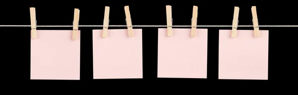 Mini Pink Memos on a String — Stock Photo, Image