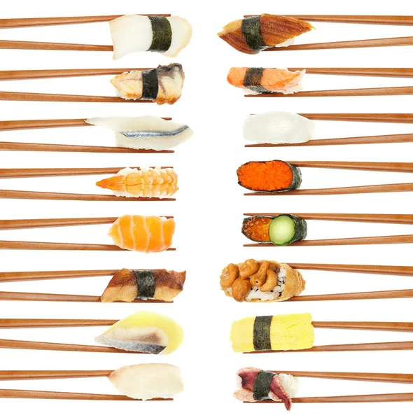 Sushi & eetstokjes — Stockfoto
