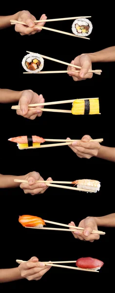 Kors och sushi — Stockfoto