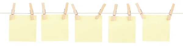 Yellow Pinned Notes — Stock Photo, Image