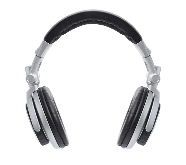 Stylish Silver DJ Headphones — Stock Photo, Image