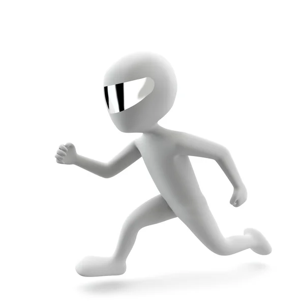 3d man running. 3d image. On a white background — Stock Photo, Image