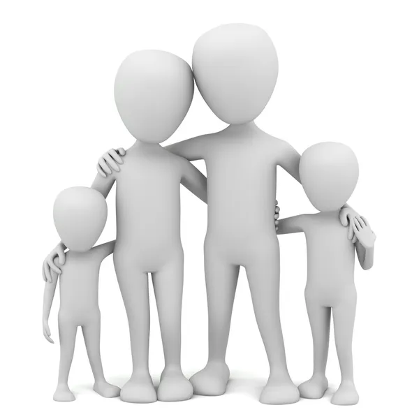 3d small - family. — Stock Photo, Image