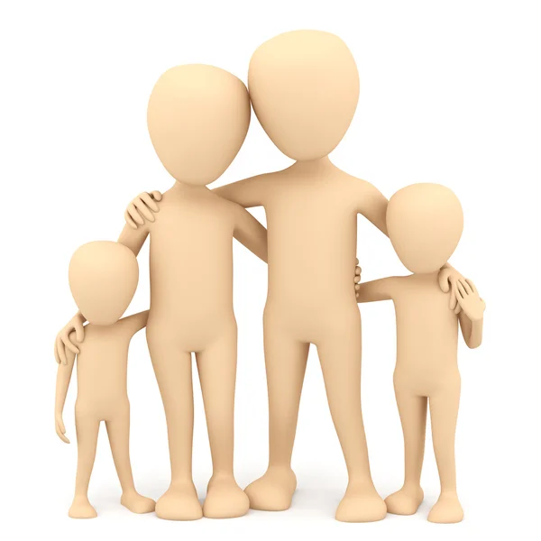 Famiglia. Immagine 3d . — Foto Stock