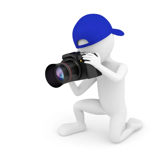 3D küçük kişi fotoğrafçı.