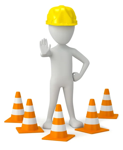 küçük bizzat 3D: kask-trafik koni.