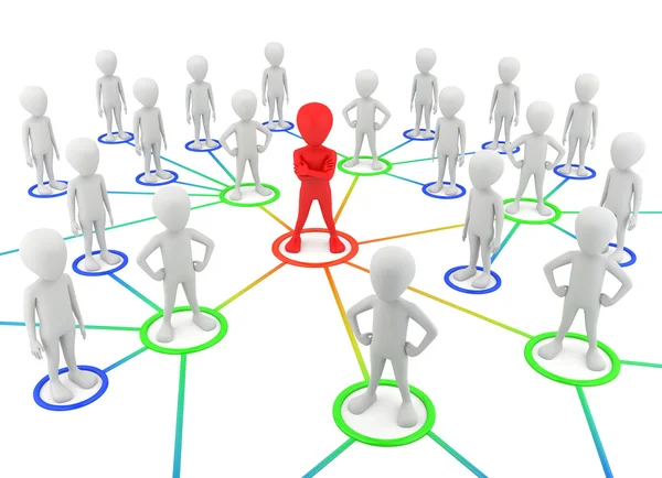 3d small - partners the network. — Stock Photo, Image