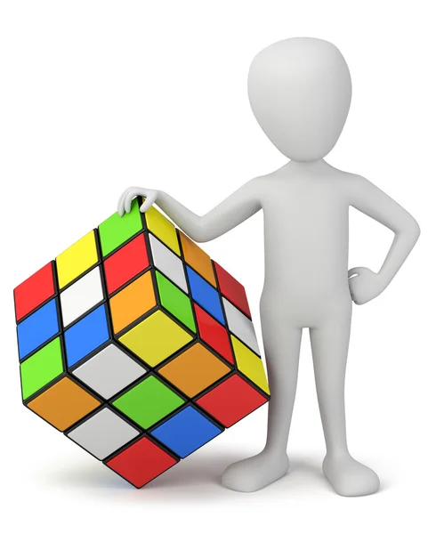 3D-kleine - rubik's kubus. — Stockfoto