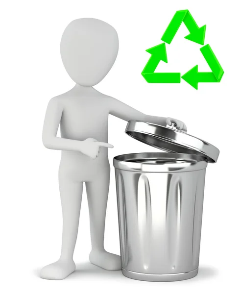 3d piccolo - riciclaggio dei rifiuti . — Foto Stock