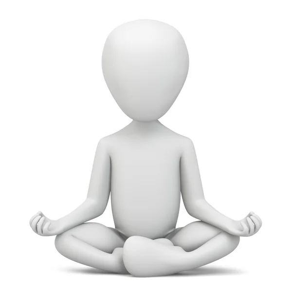 3d small - meditation. — Stock Photo, Image