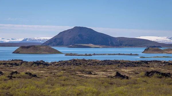 Lanscapes Έκθεση Γίνεται Κοντά Στη Λίμνη Myvatn Στην Ισλανδία — Φωτογραφία Αρχείου