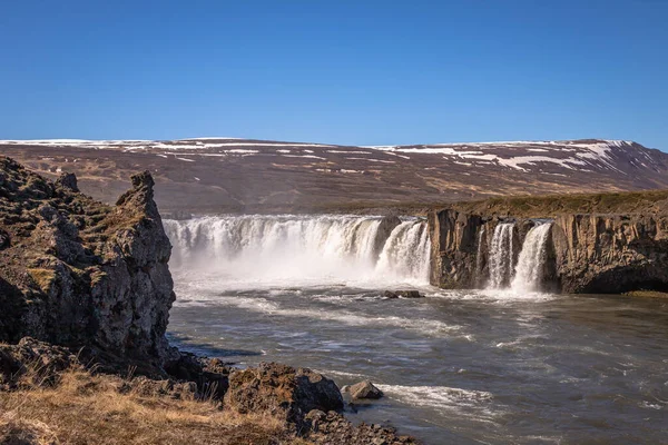 Godafoss Waterfall Iceland Beautiful Daily Exposure Done Summer Famous Landmark — Stockfoto