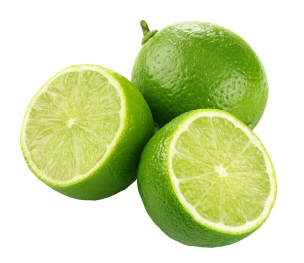 Tre limefrukter Stockfoto