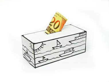 bir yirmi gerçek tevdi ile kasa kağıt