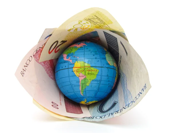 World dominated by the Brazilian currency — Stock Photo, Image