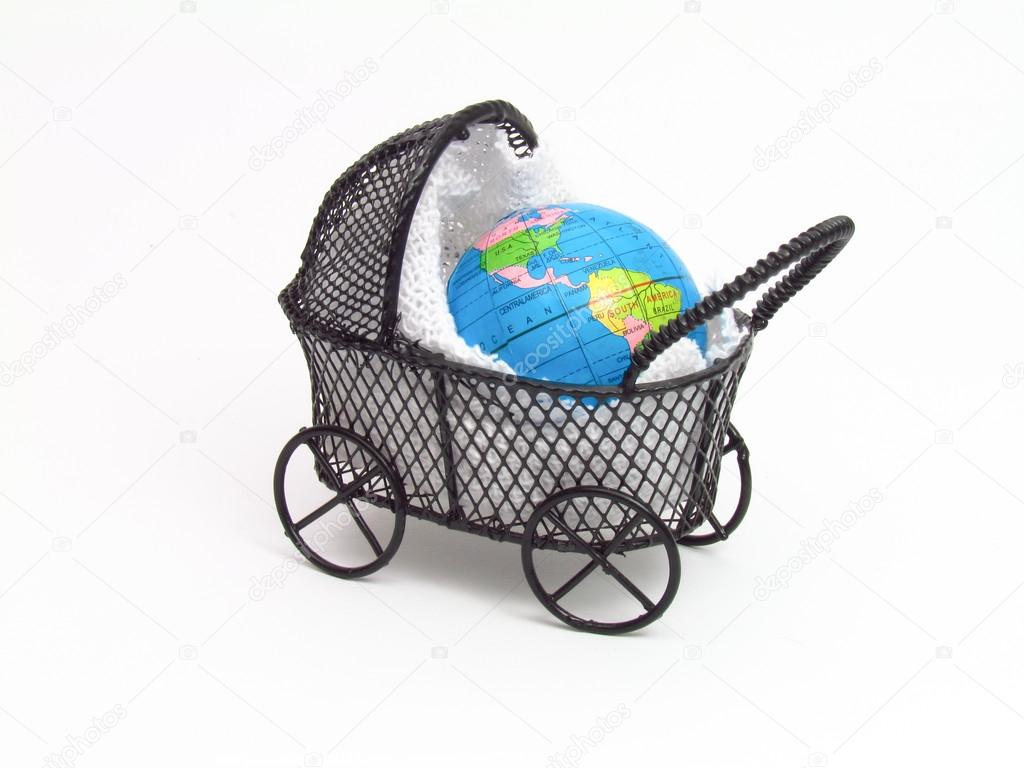 Baby Buggy with the planet earth within