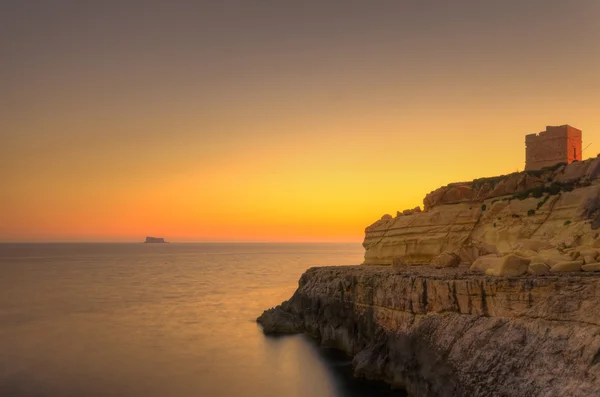 Pôr do sol em Zurrieq, Malta Imagens De Bancos De Imagens Sem Royalties