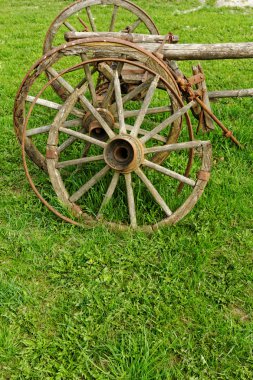 eski ahşap tekerlek tekerlek teli,