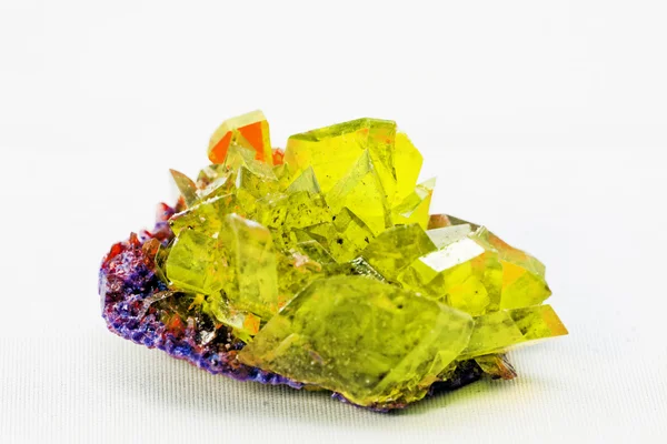 Foto macro cristal na cor topázio — Fotografia de Stock