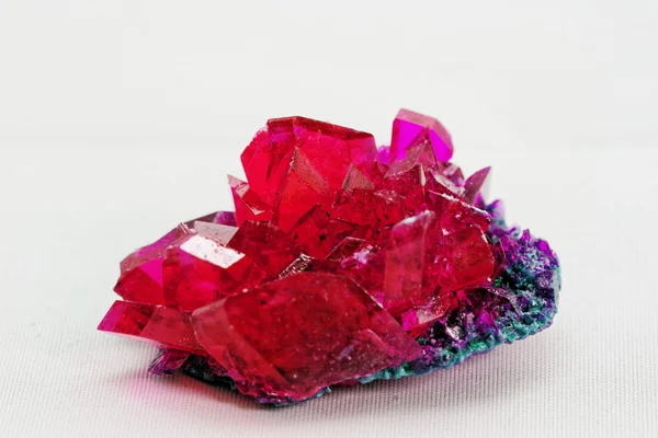 Close up of crystals in ruby color — Stock Photo, Image