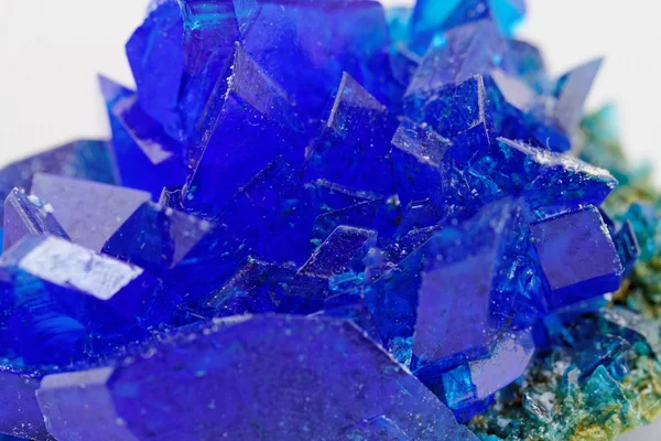 Cristais de vitriol azul - Sulfato de cobre — Fotografia de Stock