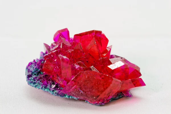 Close up of crystals in ruby color — Stock Photo, Image