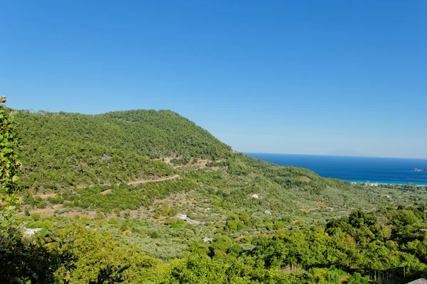 Yunanistan kayalık plaj, thassos — Stok fotoğraf