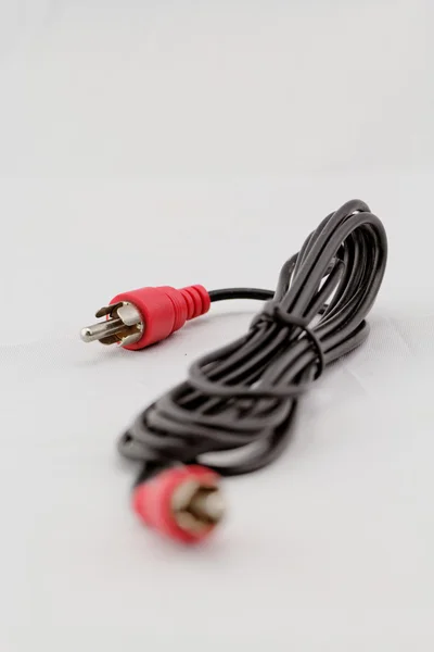 Rode rca-kabel — Stockfoto