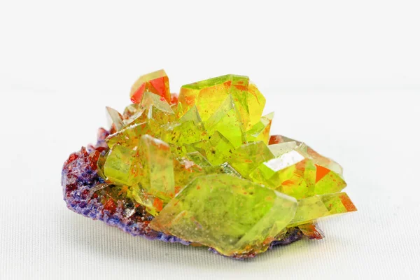 Foto macro cristal na cor topázio — Fotografia de Stock