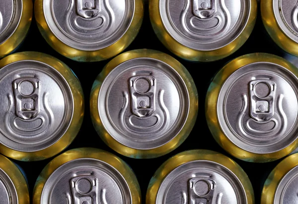 Much of drinking cans — Stock Photo, Image