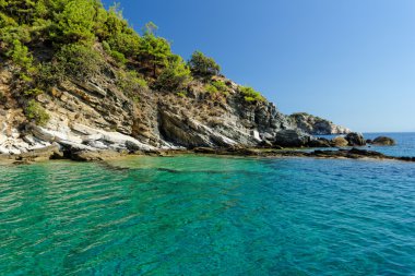 yunanistan kayalık plaj, thassos
