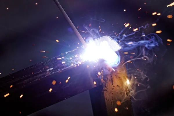 Iron Welding, Bright Light — Stock Photo, Image