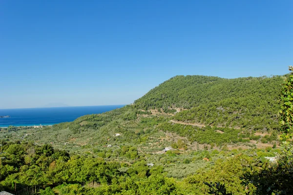 Playa rocosa en Grecia, thassos — Foto de Stock