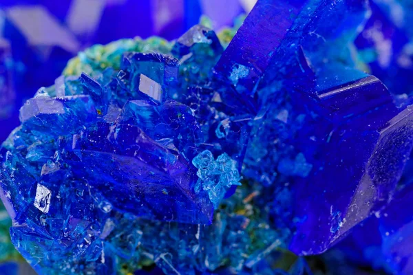 Κρύσταλλοι της μπλε βιτριόλι - Προτότυπο-λεζάντες — Φωτογραφία Αρχείου
